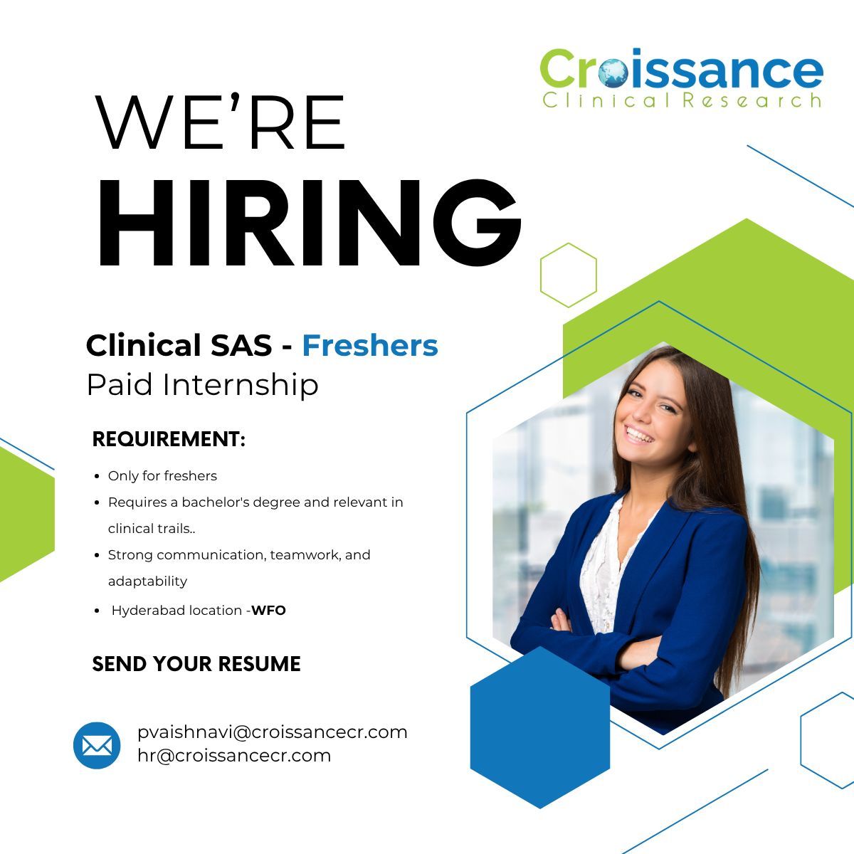 Croissance Clinical SAS Paid Internship 2025: Freshers Hiring for Clinical Data Programming Jobs – Apply Now