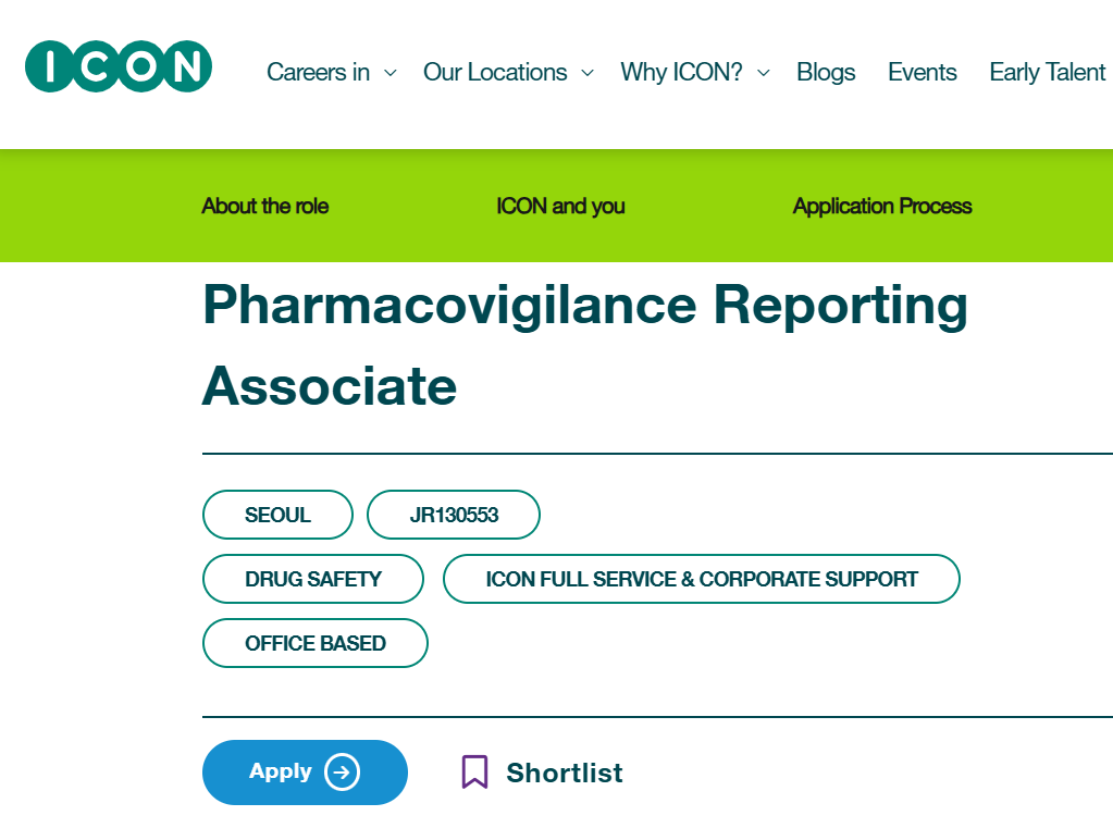 ICON Hiring Pharmacovigilance Reporting Associate in Seoul, Korea [High-Paying Jobs 2025]