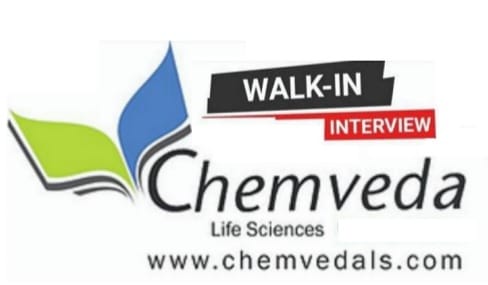 Chemveda Life Sciences Walk-In for Project Management Roles – M.Sc/M.Pharm/MBA