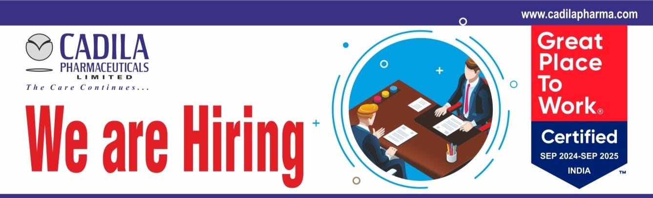 Cadila Pharma Hiring Regulatory Affairs (RA) Manager