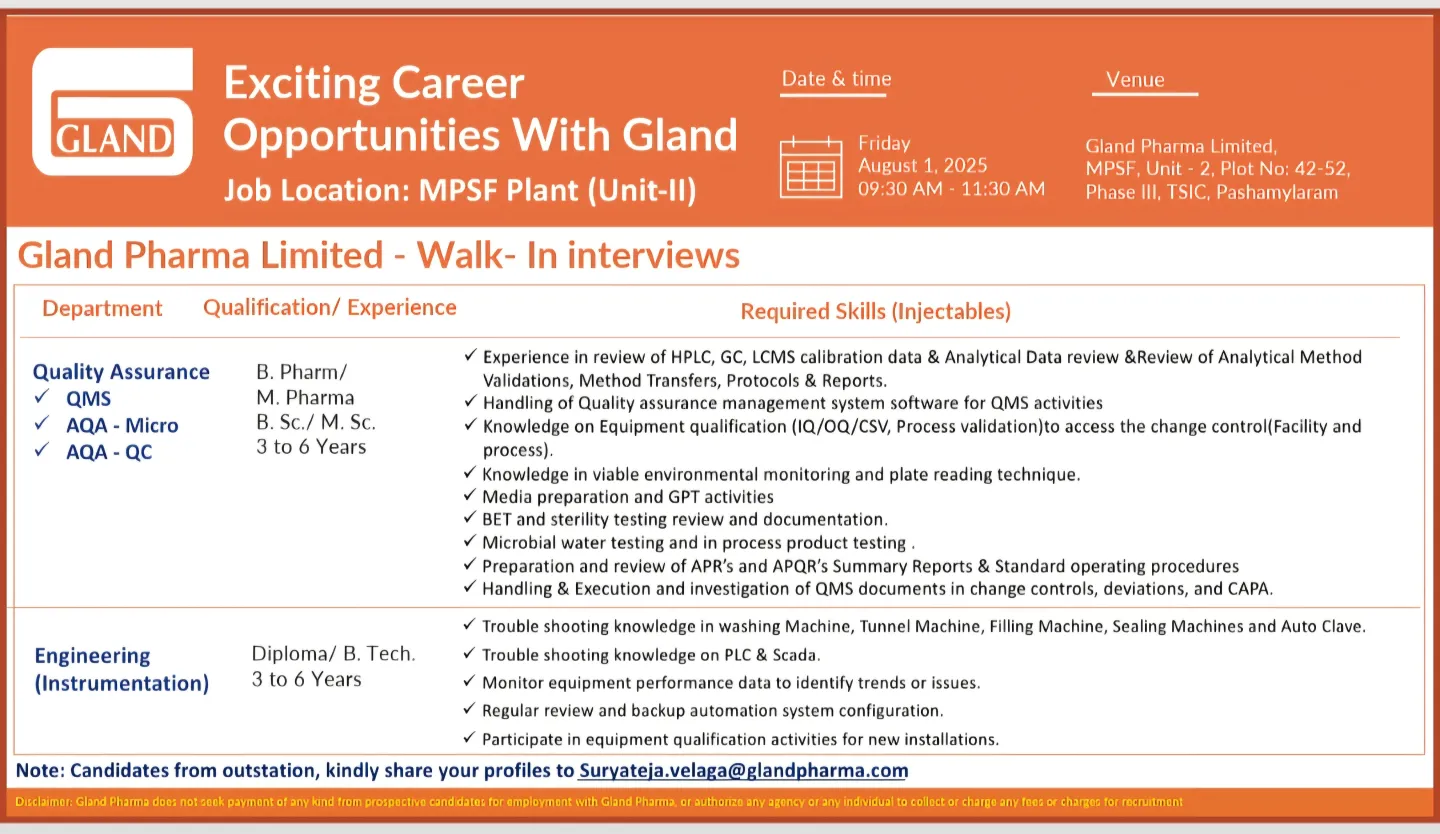 Walk-In Interview for QA & Engineering Roles