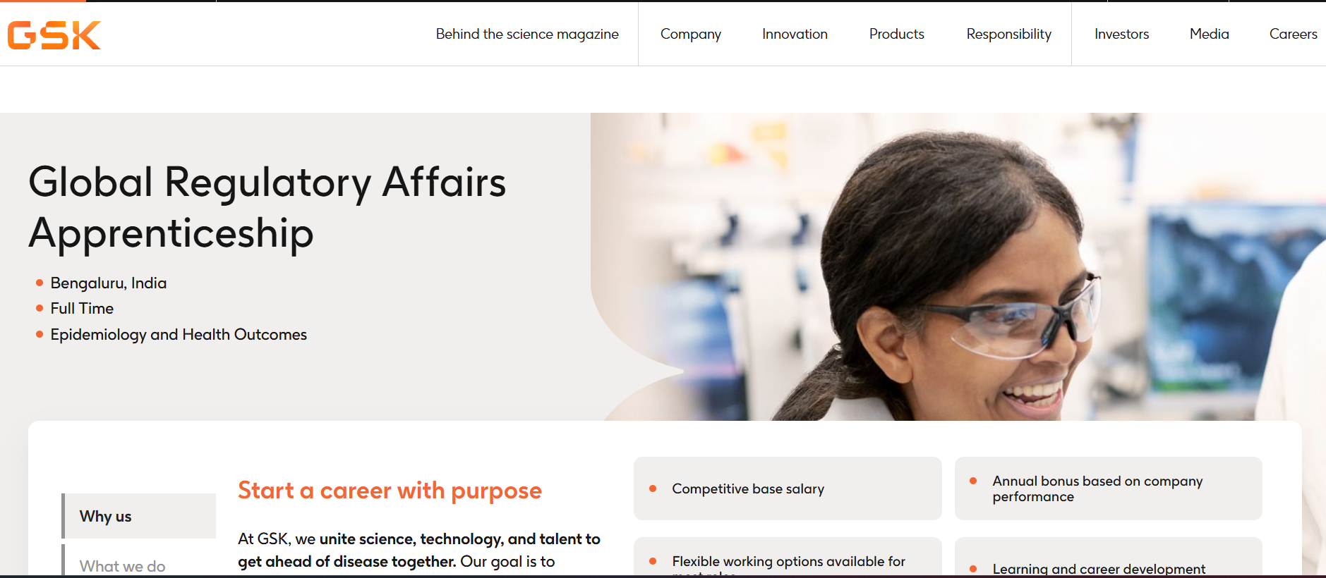 GSK Hiring for Global Regulatory Affairs Apprenticeship | Pharma Jobs for Freshers