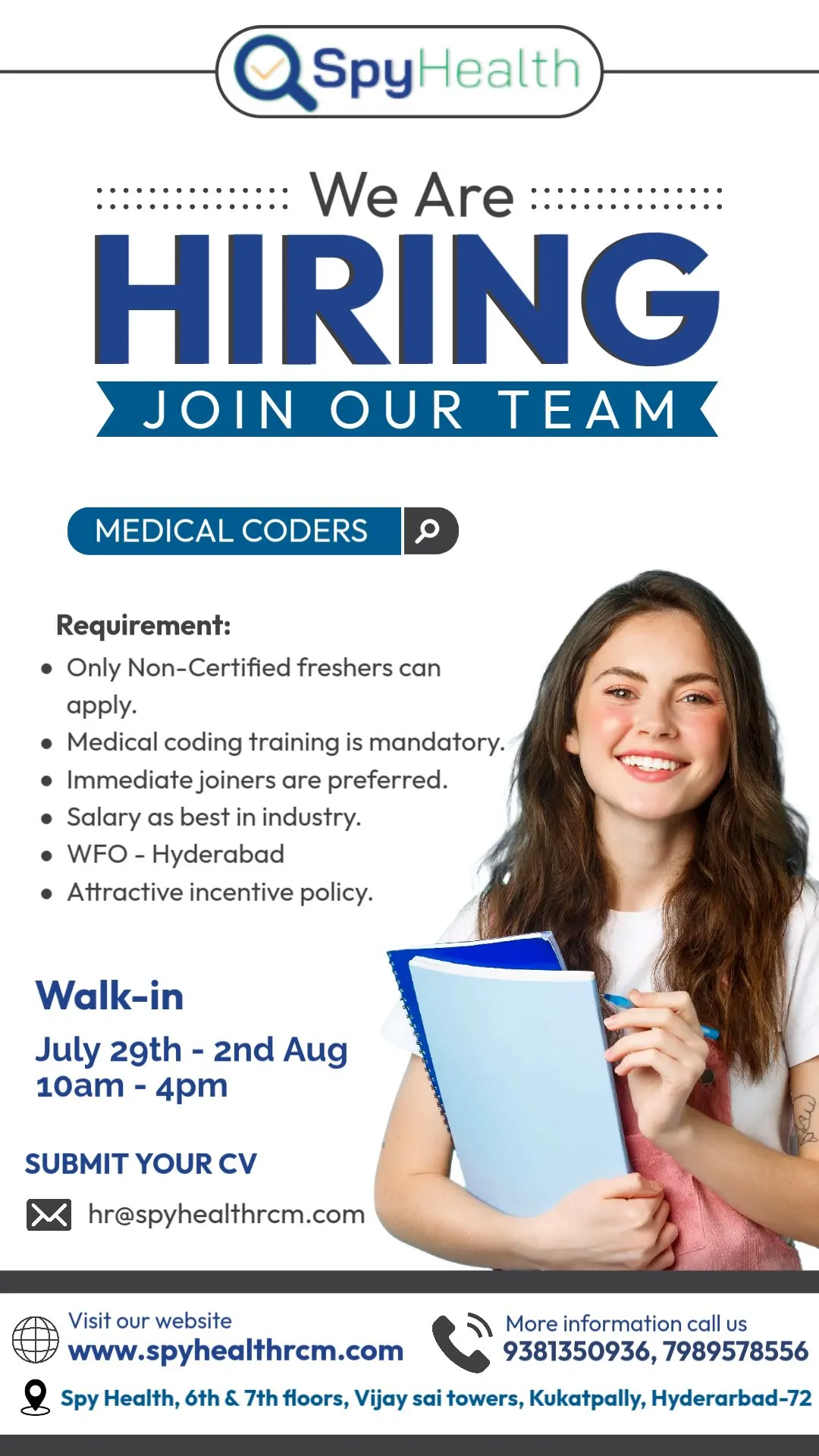 Walk-In Drive for Medical Coding Freshers
