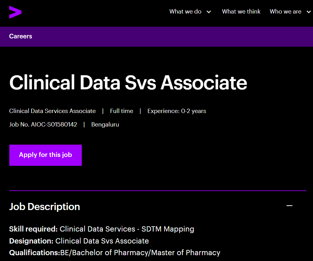 Hiring Clinical Data Services Associate