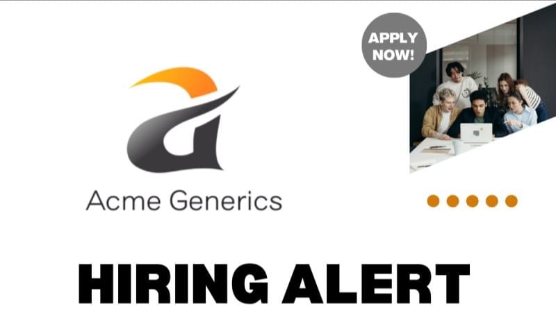 Hiring | Pharma Jobs in Production, QC, QA, and Warehouse