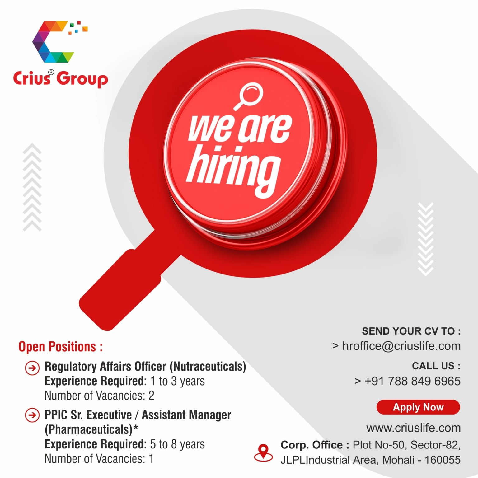 Hiring for Regulatory Affairs and PPIC Roles | Apply Now