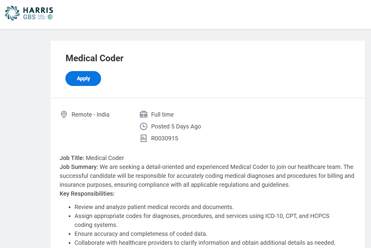 Hiring Medical Coder (Remote) – Work From Home Healthcare Jobs