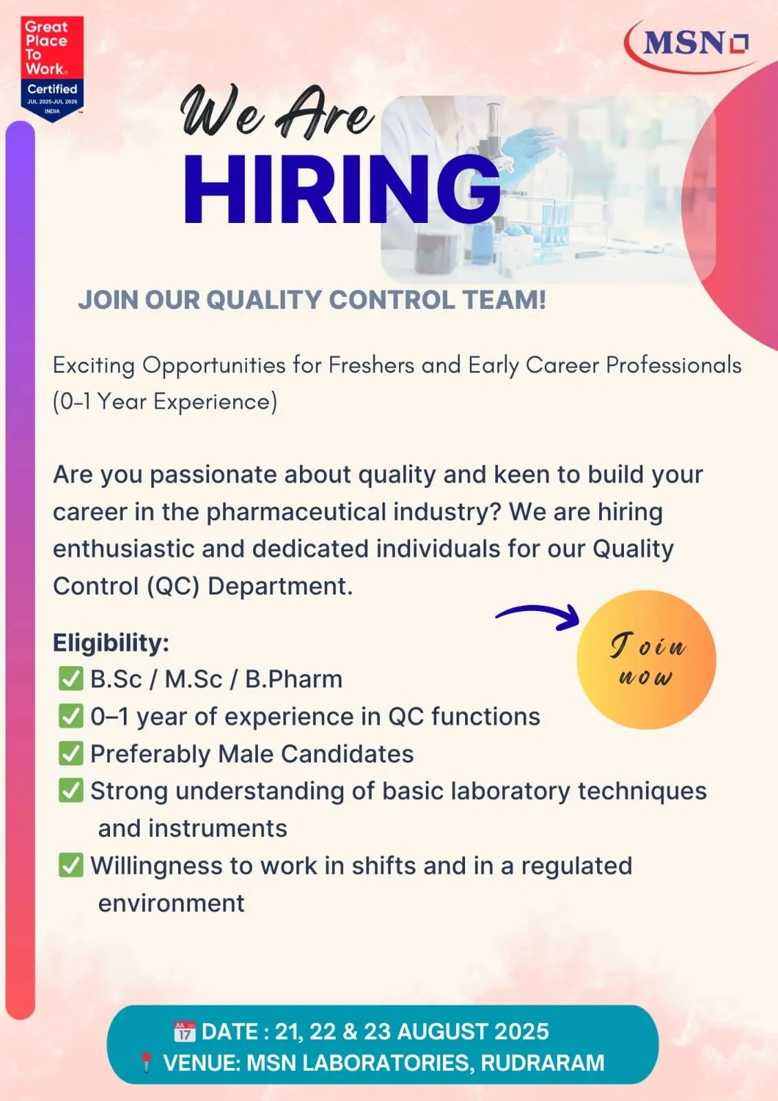Accenture, Wipro, AGS Health, MSN Laboratories & Metrochem API Walk-In Drives | 500+ Openings for Freshers & Experienced
