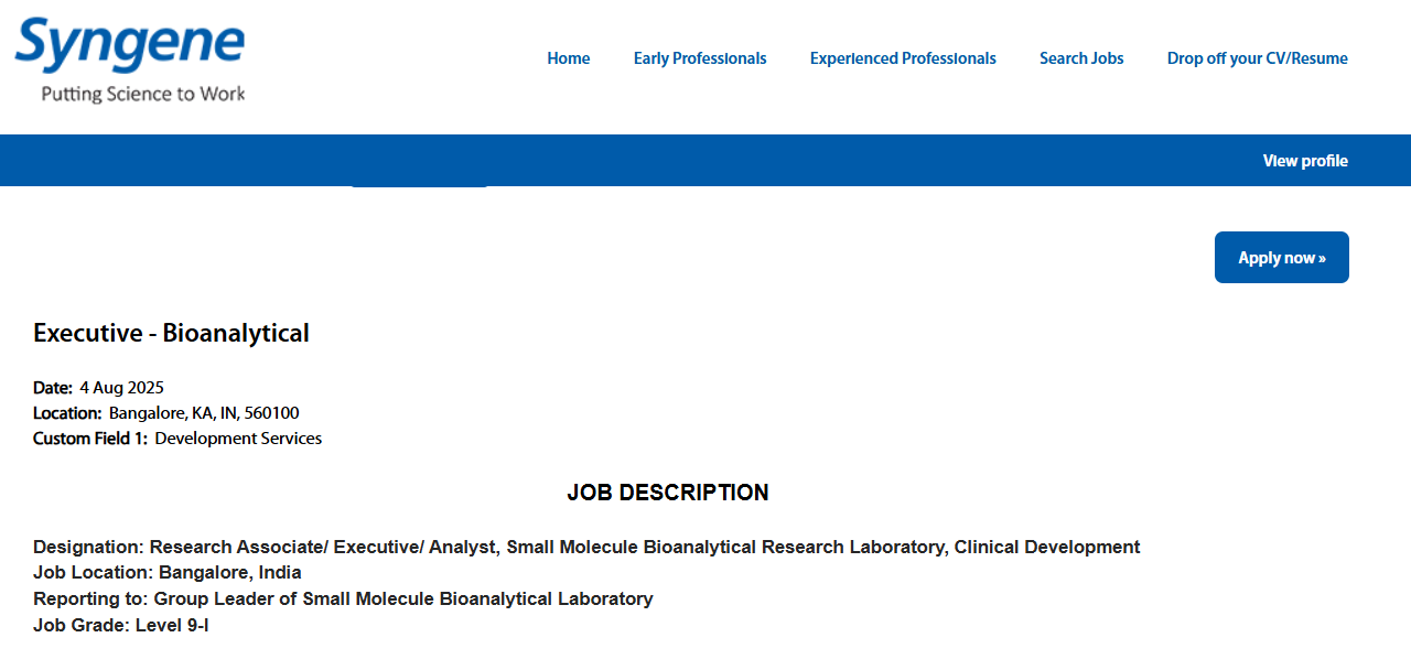 Hiring for Bioanalytical Research Roles | Apply Now