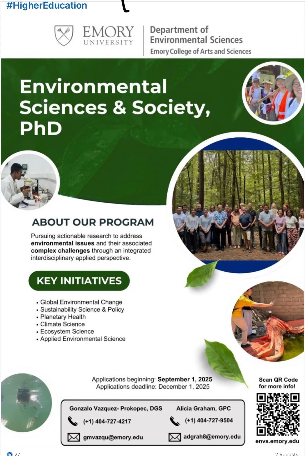 PhD Program in Environmental Sciences & Society