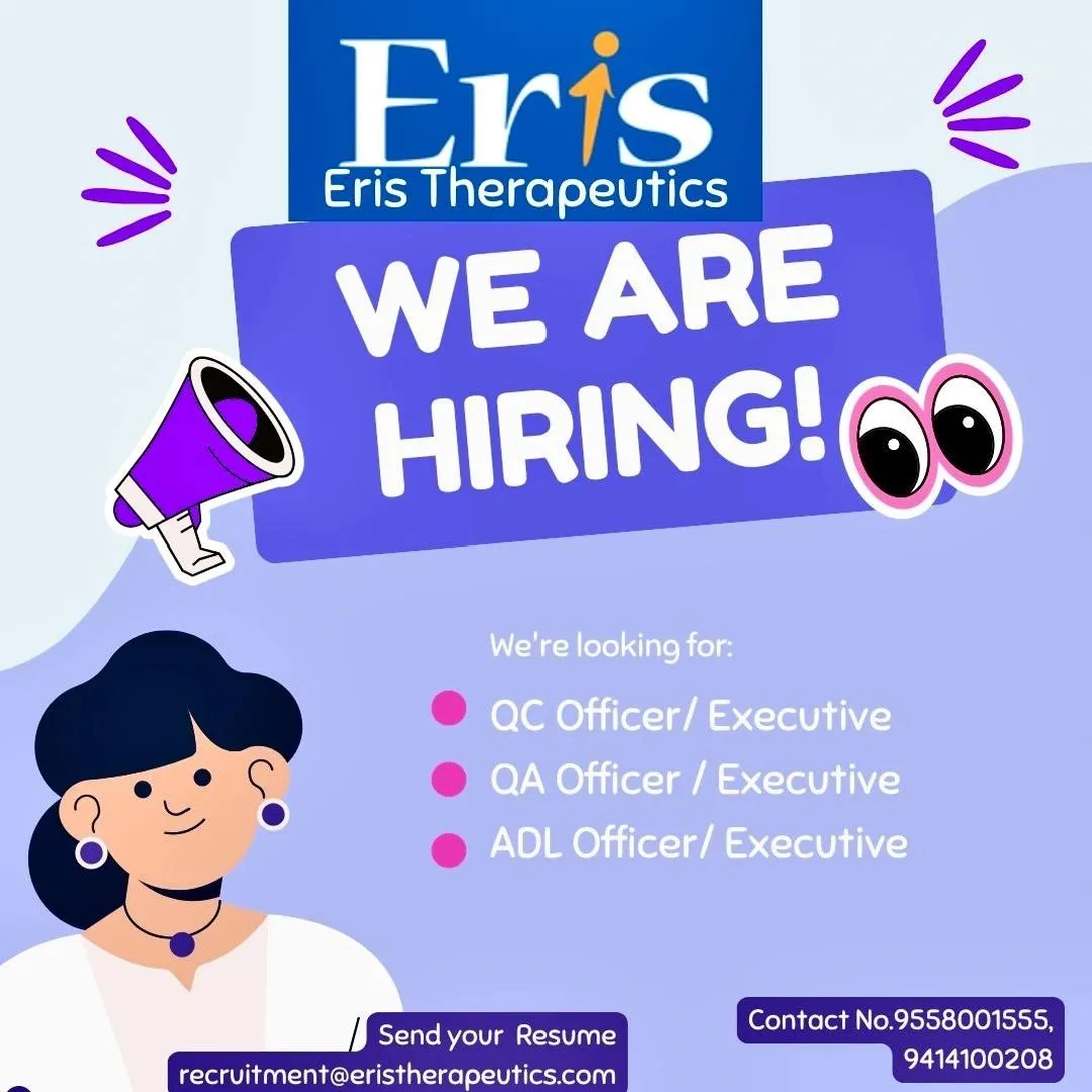 Amneal Pharmaceuticals & Eris Therapeutics Hiring – QC, QA & ADL Jobs