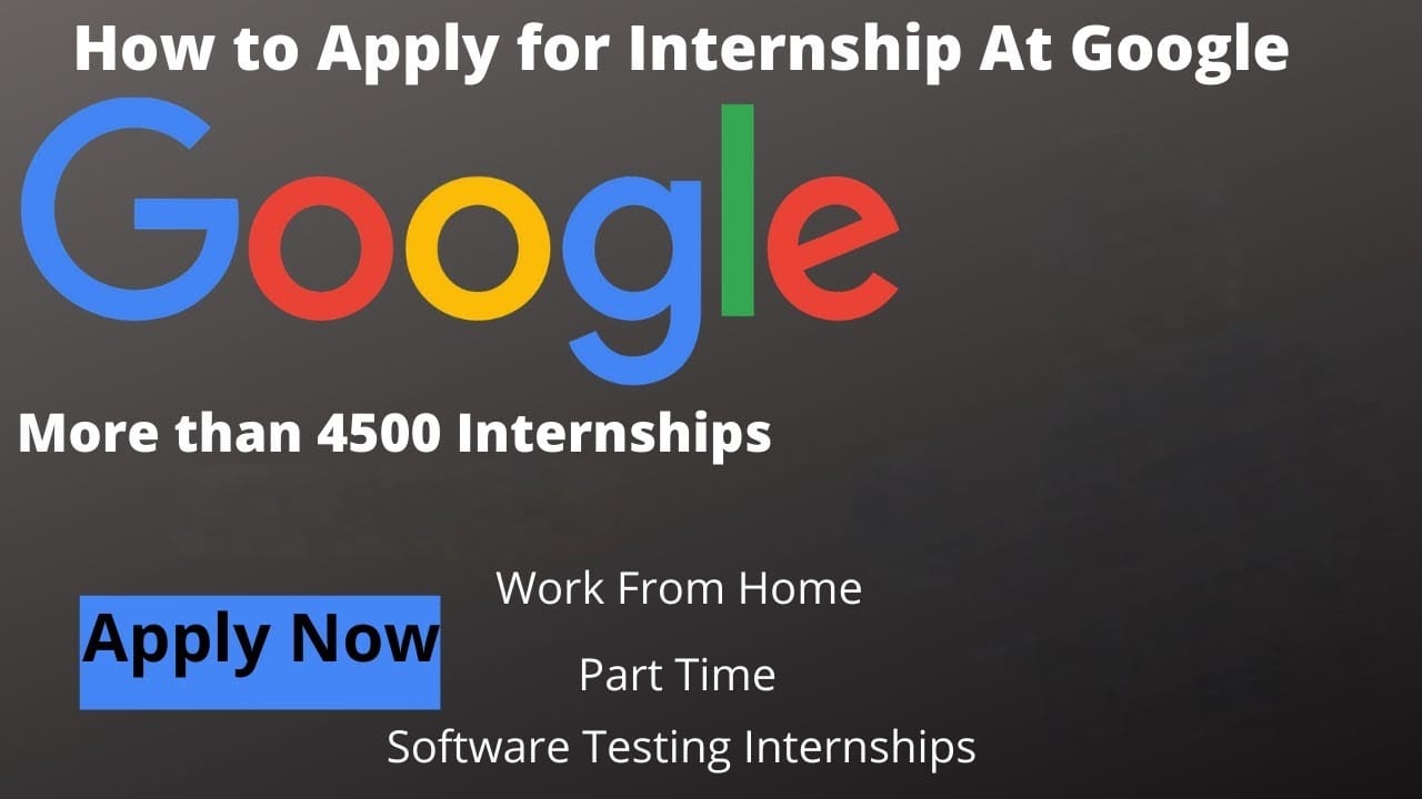 Google Internship Program – Fully Remote & Onsite Internships with Stipend up to $3,300