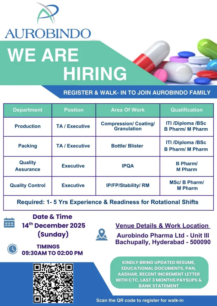 Walk-In Pharma Jobs