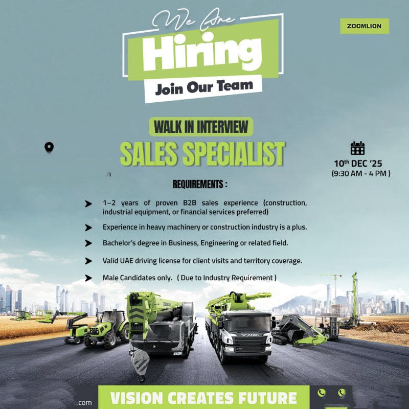Immediate job openings in the UAE
