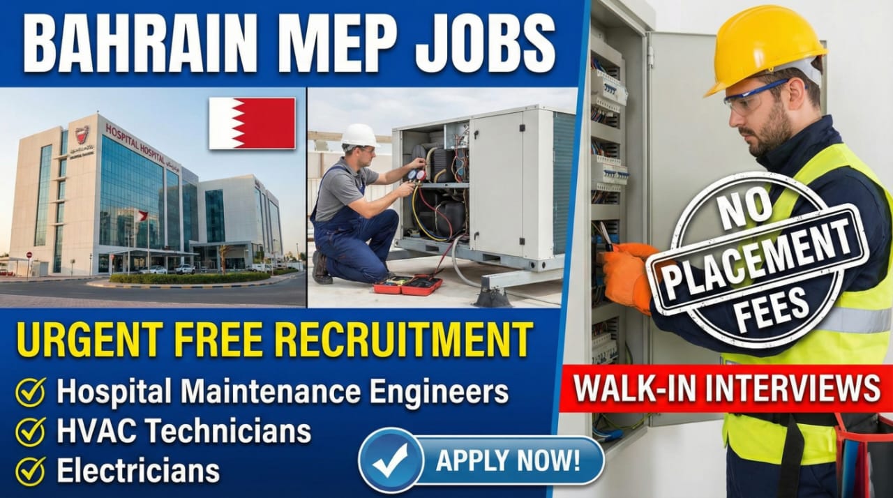 Urgent Hiring for Hospital Maintenance | Free Recruitment