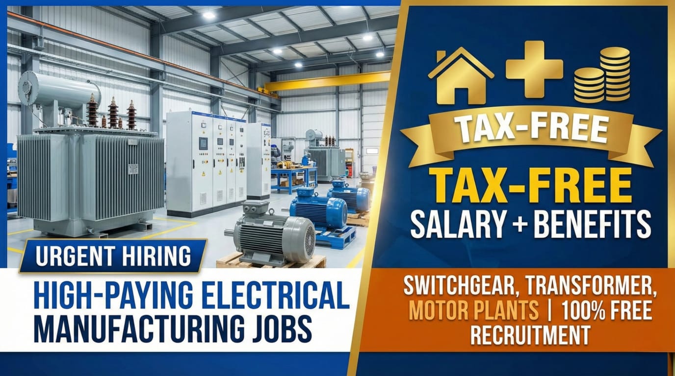 High-Paying Electrical Manufacturing Jobs | 100%  Free Recruitment